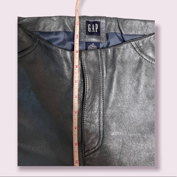 90’s vintage genuine leather pants (so unique) 💕 GAP - Picture 7 of 8